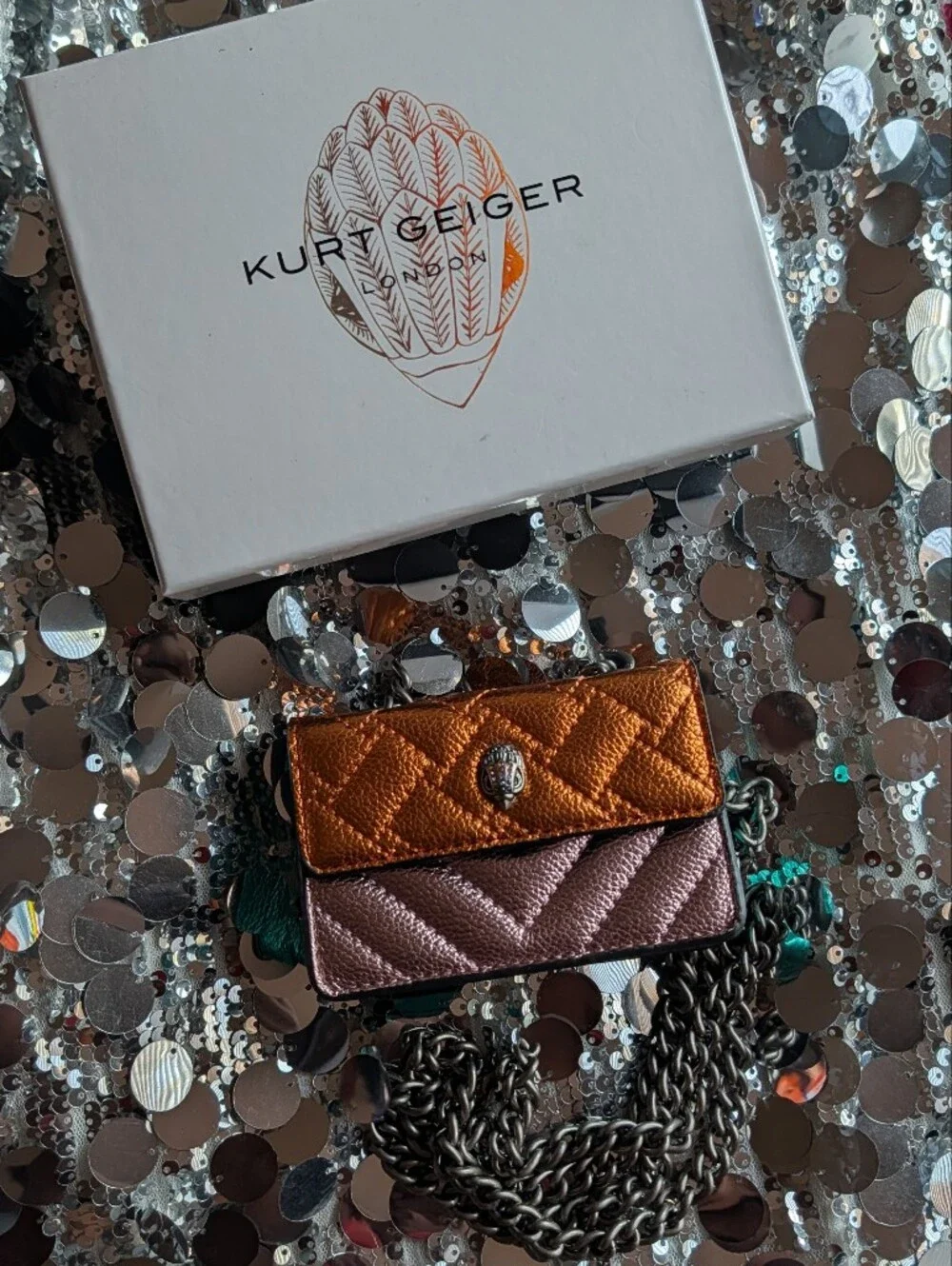 KURT GEIGER Mini Metallic Crossbody 🧡🩷💚💙